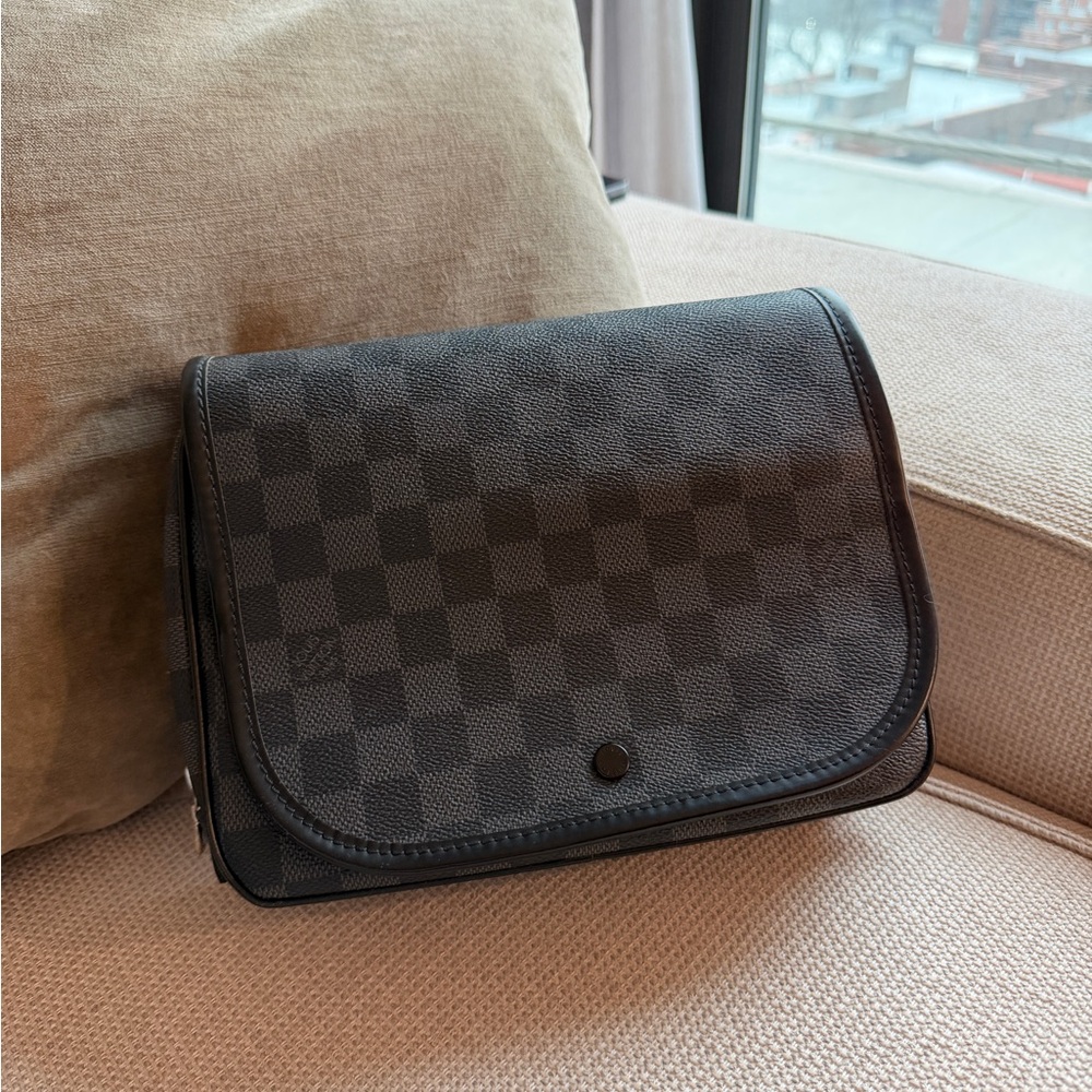Louis Vuitton Black Checkerboard Leather Zipped Crossbody
